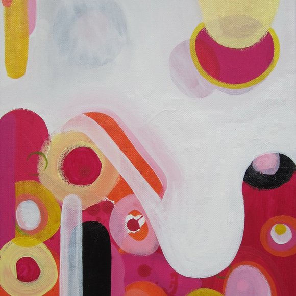 Sunburst Painting - Geometric Acrylic Painting - Picture 2 of 5